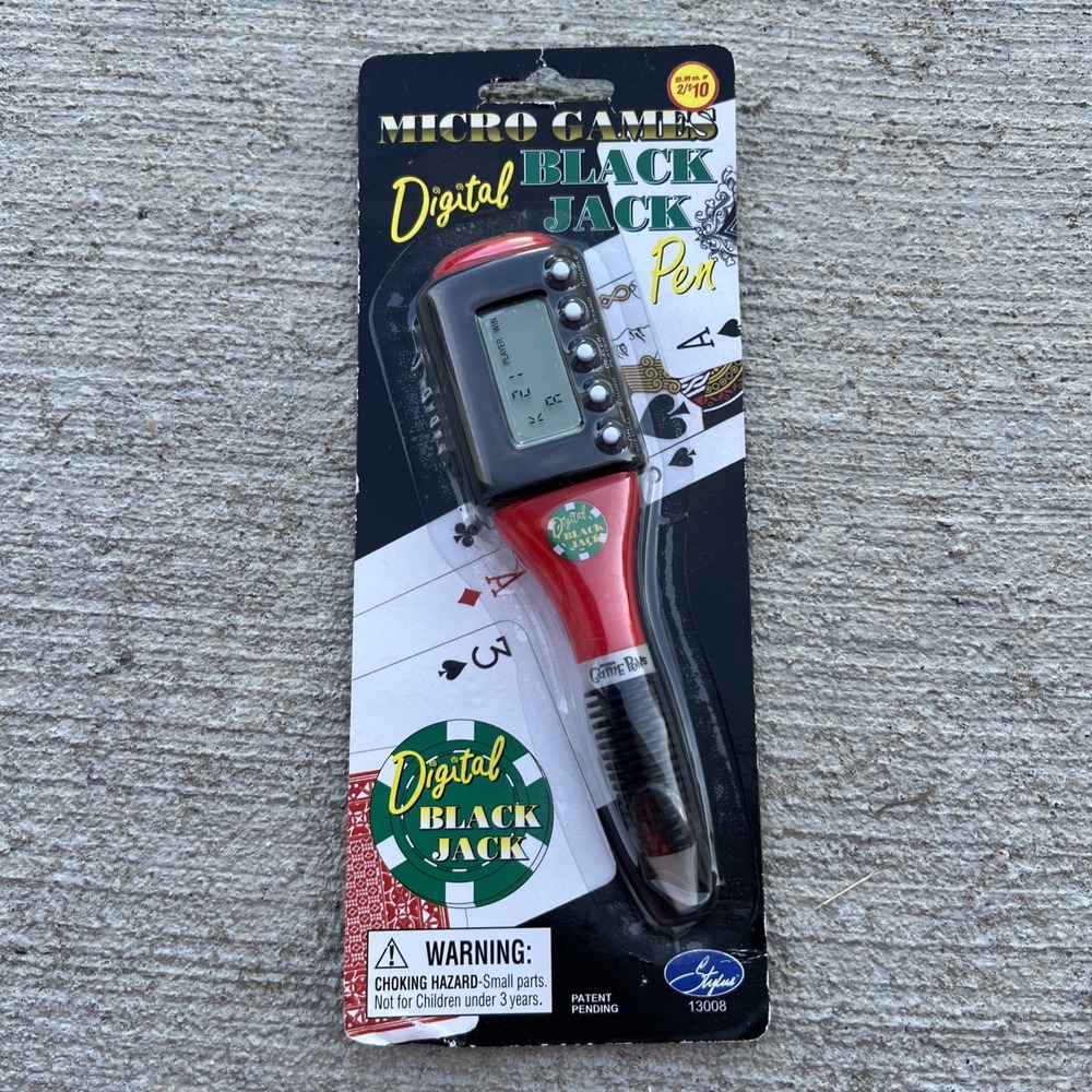 Digital Black Jack Pen Micro Games Poker Games Casino Black Jack‎ Red NIP